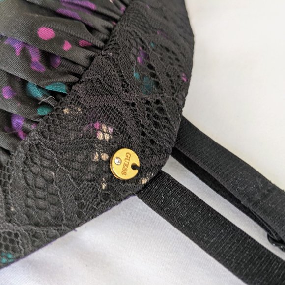 Guess mini dress size 6 Black/Purple/Silver/Turq - Picture 3 of 8